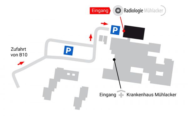Anfahrt Praxis Radiologie Mühlacker - Zentrum für Bildgebende Diagnostik und Intervention